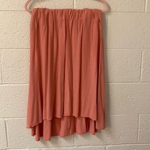 Coral H&M Midi Skirt